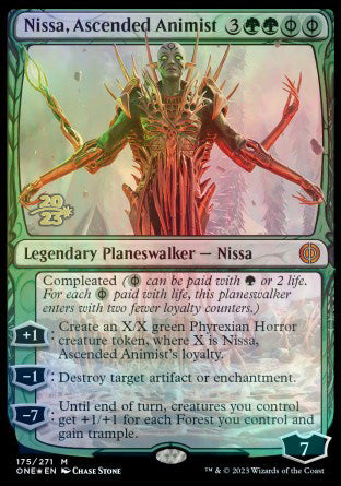 Nissa, Ascended Animist [Phyrexia: All Will Be One Prerelease Promos] | Anubis Games and Hobby