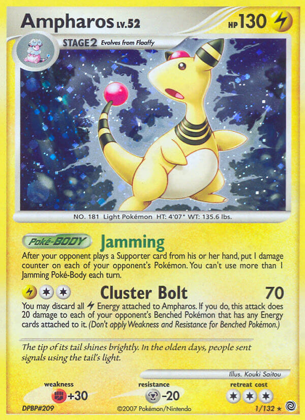 Ampharos (1/132) (Theme Deck Exclusive) [Diamond & Pearl: Secret Wonders] | Anubis Games and Hobby