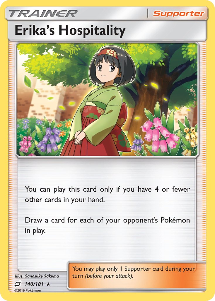 Erika's Hospitality (140/181) (Theme Deck Exclusive) [Sun & Moon: Team Up] | Anubis Games and Hobby