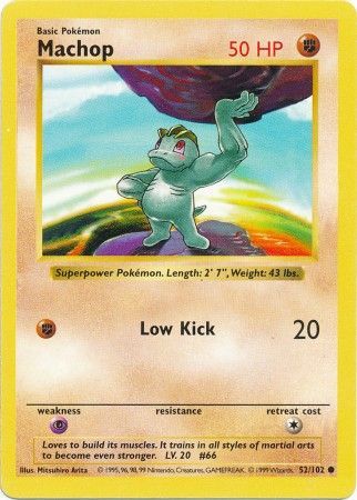 Machop (52/102) [Base Set Shadowless Unlimited] | Anubis Games and Hobby