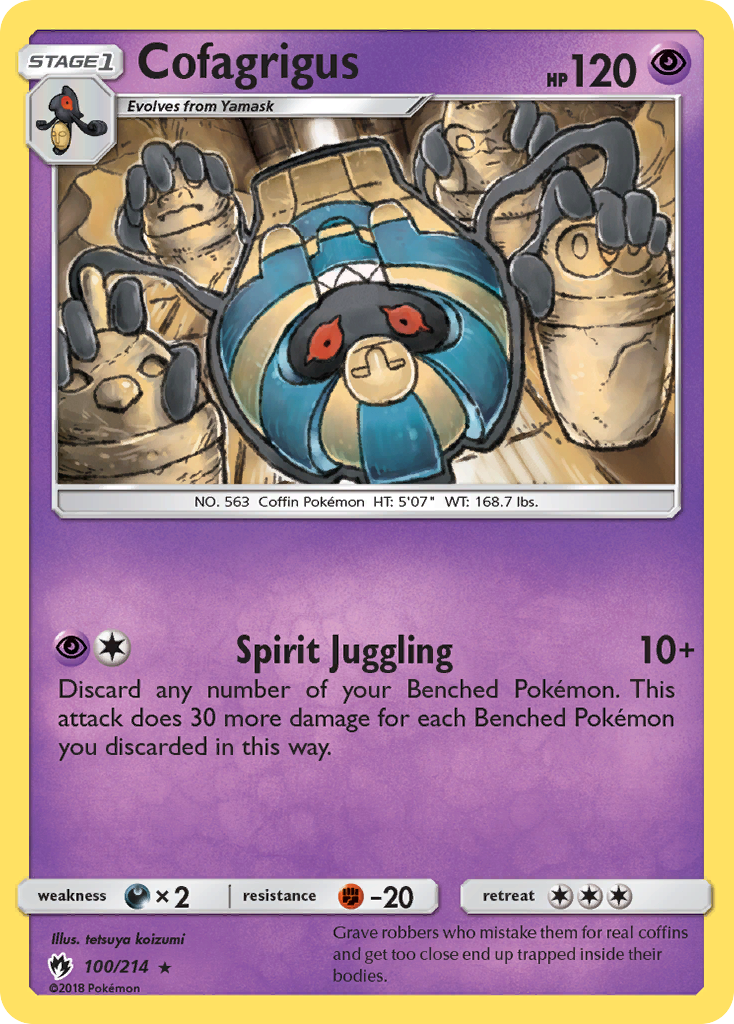 Cofagrigus (100/214) [Sun & Moon: Lost Thunder] | Anubis Games and Hobby