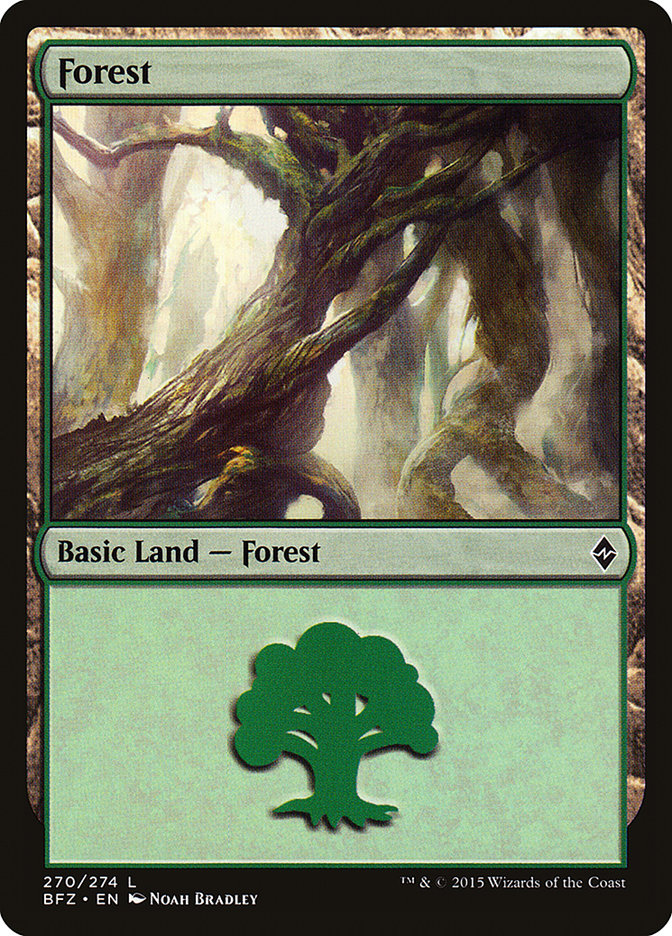 Forest (270) [Battle for Zendikar] | Anubis Games and Hobby