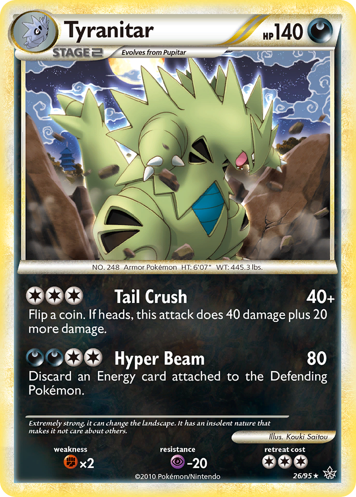 Tyranitar (26/95) [HeartGold & SoulSilver: Unleashed] | Anubis Games and Hobby