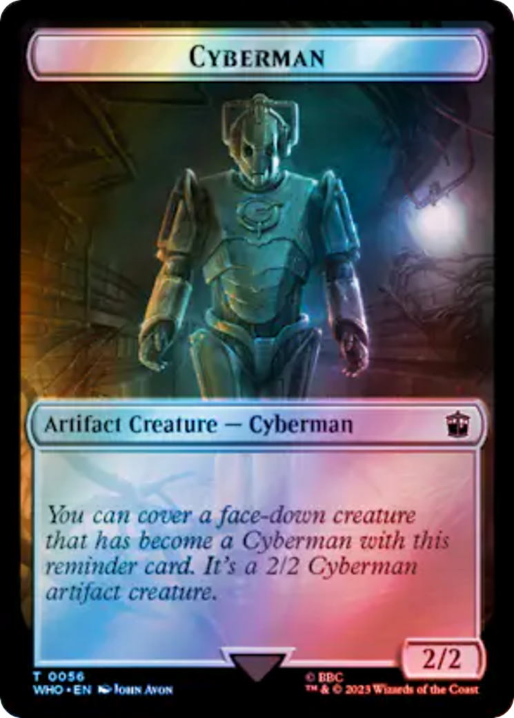 Fish // Cyberman Double-Sided Token (Surge Foil) [Doctor Who Tokens] | Anubis Games and Hobby