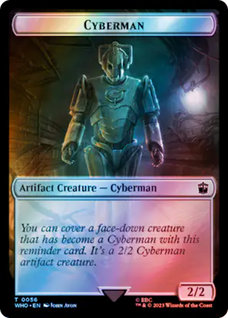 Alien // Cyberman Double-Sided Token (Surge Foil) [Doctor Who Tokens] | Anubis Games and Hobby