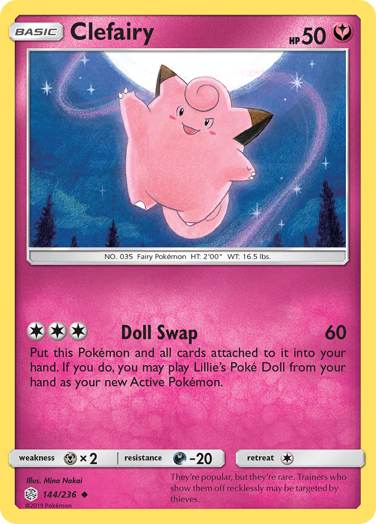 Clefairy (144/236) [Sun & Moon: Cosmic Eclipse] | Anubis Games and Hobby