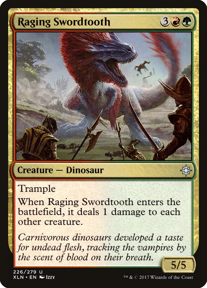 Raging Swordtooth [Ixalan] | Anubis Games and Hobby