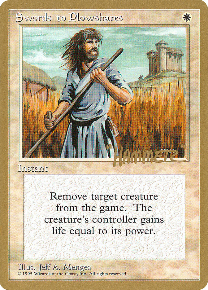 Swords to Plowshares (Shawn "Hammer" Regnier) [Pro Tour Collector Set] | Anubis Games and Hobby