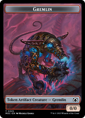 Treasure // Gremlin Double-Sided Token [March of the Machine Commander Tokens] | Anubis Games and Hobby