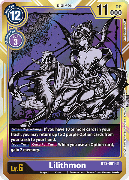 Lilithmon [BT3-091] (Alternate Art) [Release Special Booster Ver.1.0] | Anubis Games and Hobby