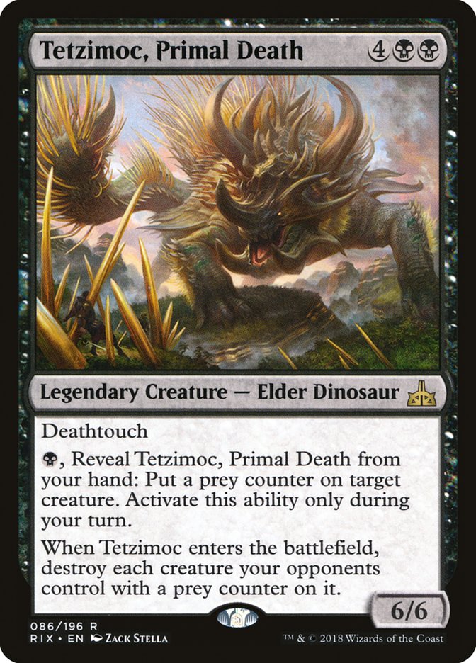 Tetzimoc, Primal Death [Rivals of Ixalan] | Anubis Games and Hobby