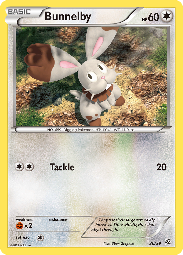 Bunnelby (30/39) [XY: Kalos Starter Set] | Anubis Games and Hobby