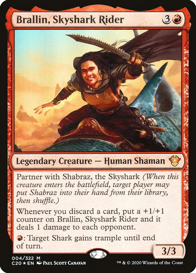 Brallin, Skyshark Rider [Commander 2020] | Anubis Games and Hobby