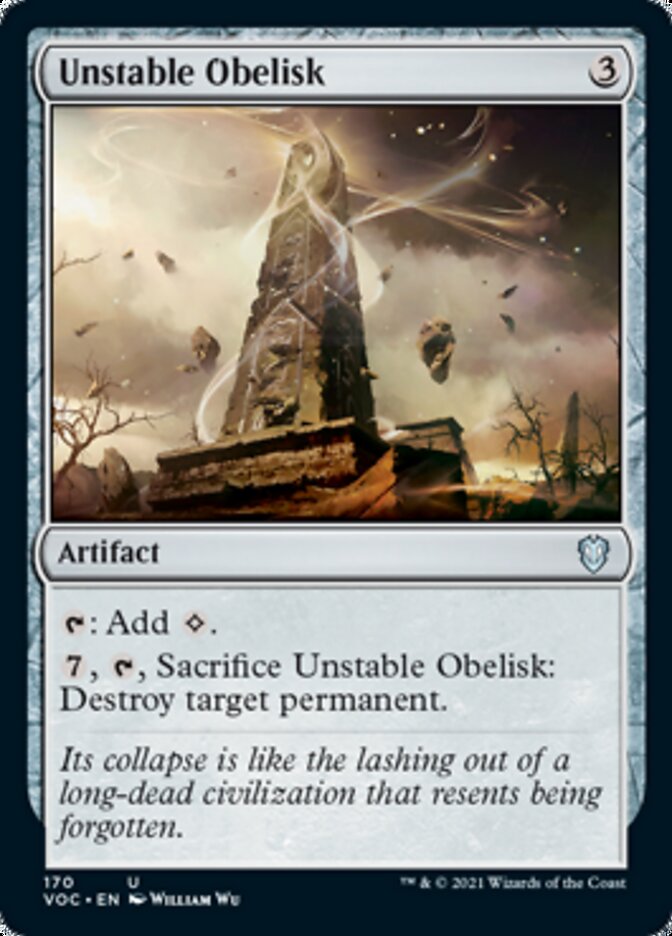 Unstable Obelisk [Innistrad: Crimson Vow Commander] | Anubis Games and Hobby