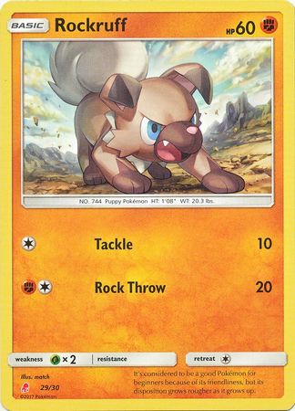 Rockruff (29/30) [Sun & Moon: Trainer Kit - Lycanroc] | Anubis Games and Hobby