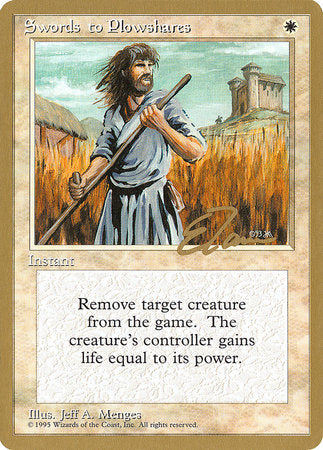 Swords to Plowshares - 1996 Michael Loconto (4ED) [Pro Tour Collector Set] | Anubis Games and Hobby