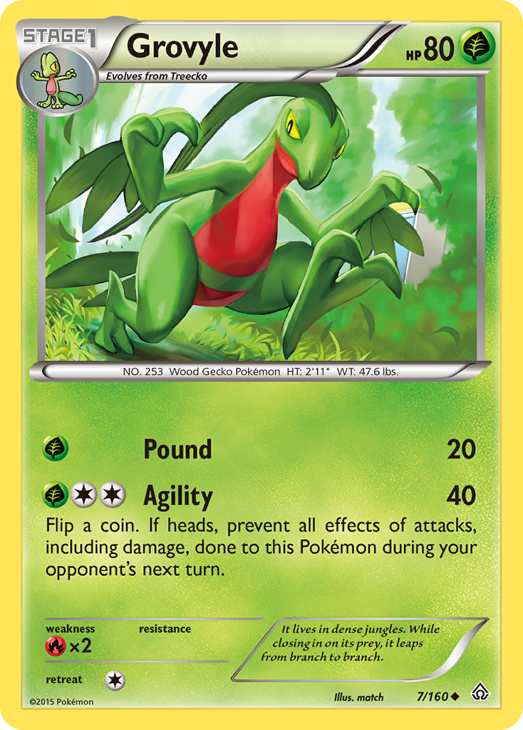 Grovyle (7/160) [XY: Primal Clash] | Anubis Games and Hobby