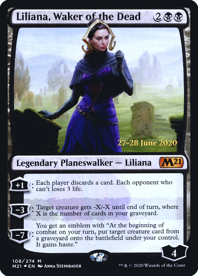 Liliana, Waker of the Dead [Core Set 2021 Prerelease Promos] | Anubis Games and Hobby