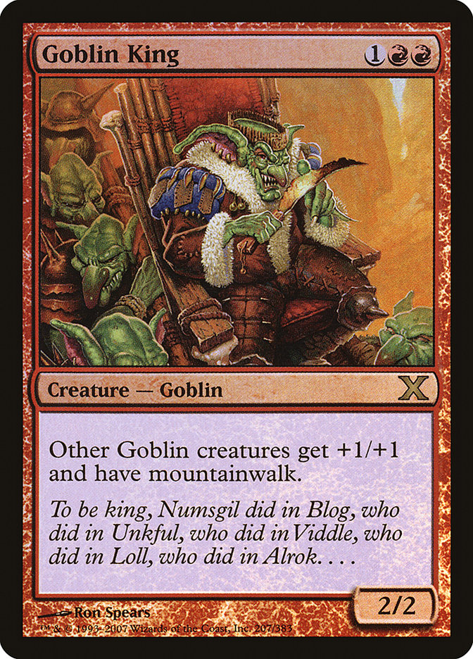 Goblin King (Premium Foil) [Tenth Edition] | Anubis Games and Hobby