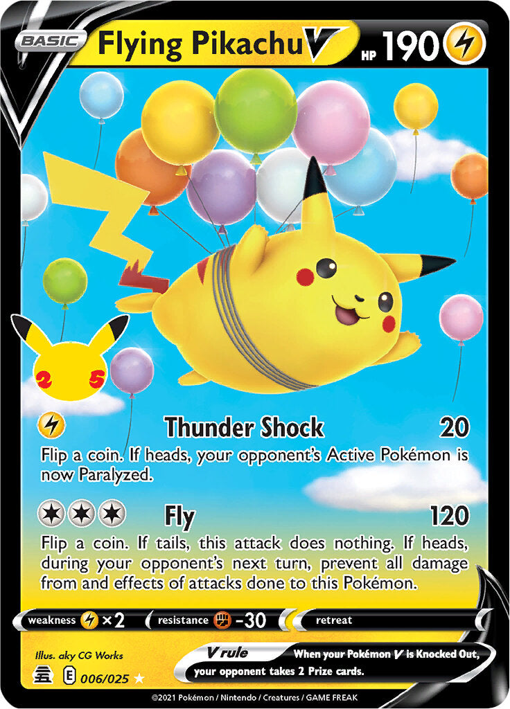 Flying Pikachu V (006/025) [Celebrations: 25th Anniversary] | Anubis Games and Hobby