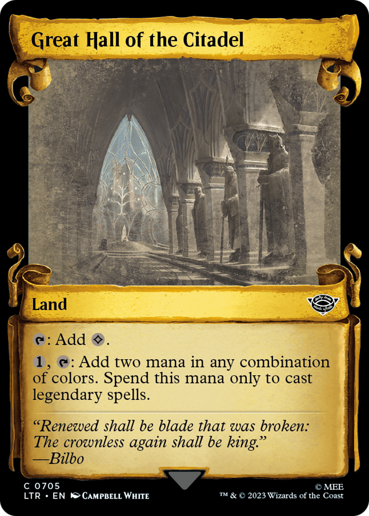 Great Hall of the Citadel [The Lord of the Rings: Tales of Middle-Earth Showcase Scrolls] | Anubis Games and Hobby