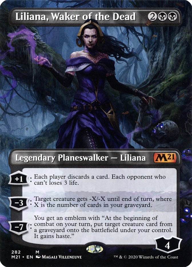 Liliana, Waker of the Dead (Borderless) [Core Set 2021] | Anubis Games and Hobby