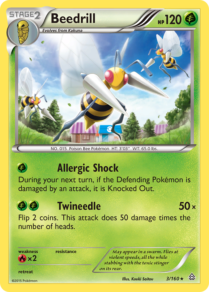 Beedrill (3/160) [XY: Primal Clash] | Anubis Games and Hobby