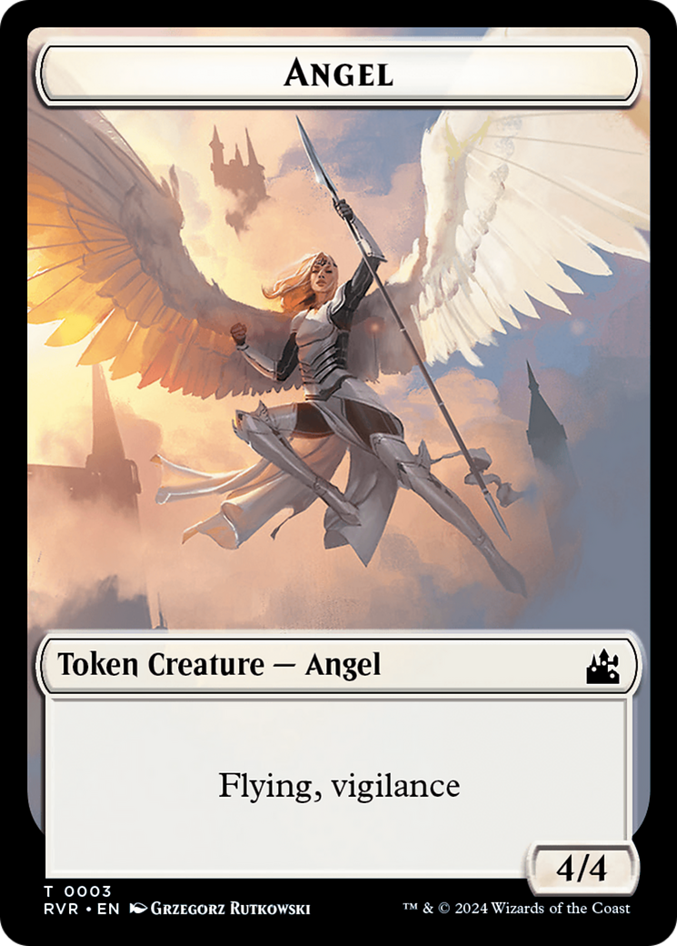 Bird // Angel (0003) Double-Sided Token [Ravnica Remastered Tokens] | Anubis Games and Hobby