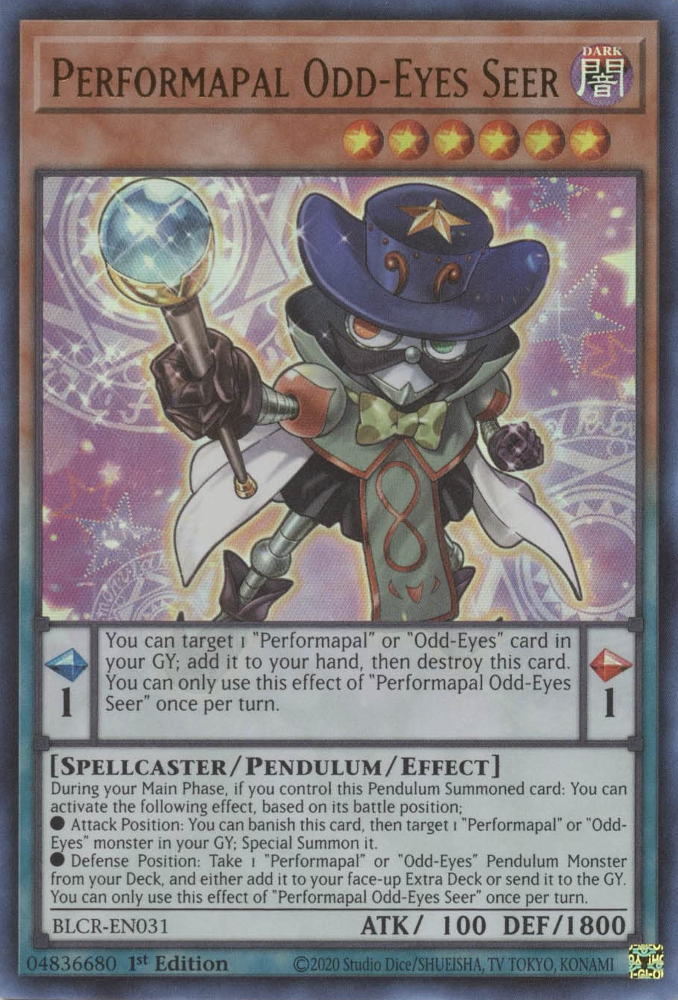 Performapal Odd-Eyes Seer [BLCR-EN031] Ultra Rare | Anubis Games and Hobby