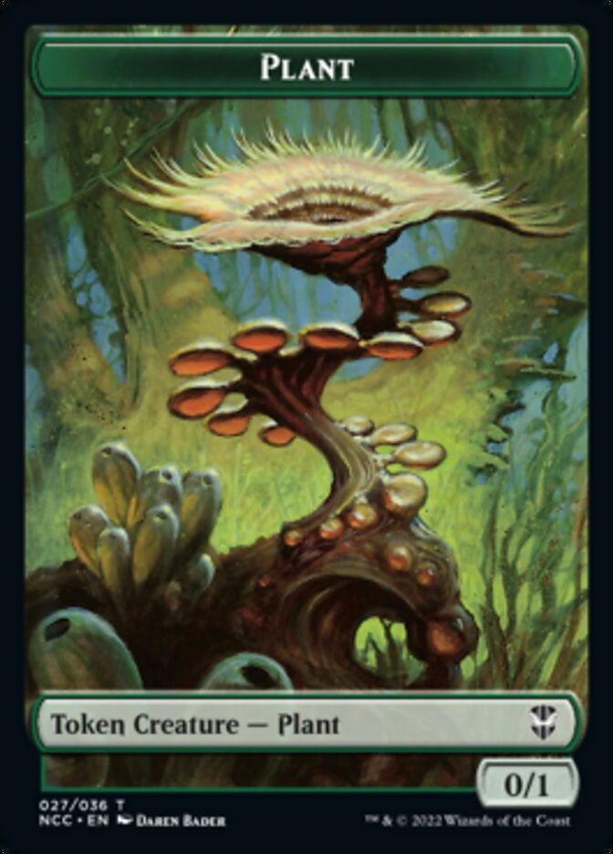 Plant // Beast Double-Sided Token [Streets of New Capenna Commander Tokens] | Anubis Games and Hobby