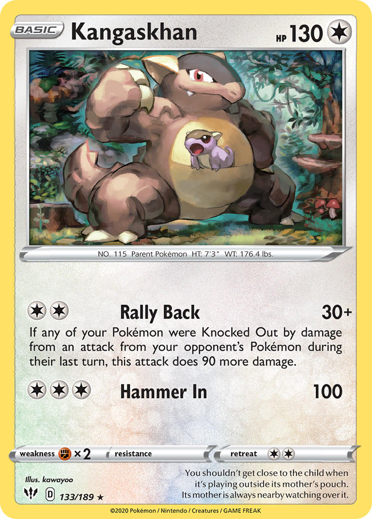 Kangaskhan (133/189) (Theme Deck Exclusive) [Sword & Shield: Darkness Ablaze] | Anubis Games and Hobby