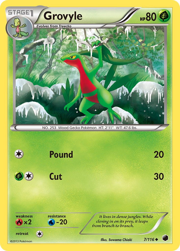 Grovyle (7/116) [Black & White: Plasma Freeze] | Anubis Games and Hobby