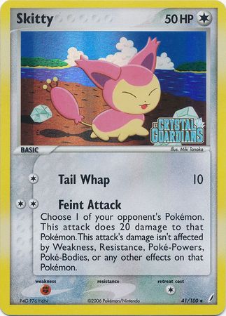 Skitty (41/100) (Stamped) [EX: Crystal Guardians] | Anubis Games and Hobby