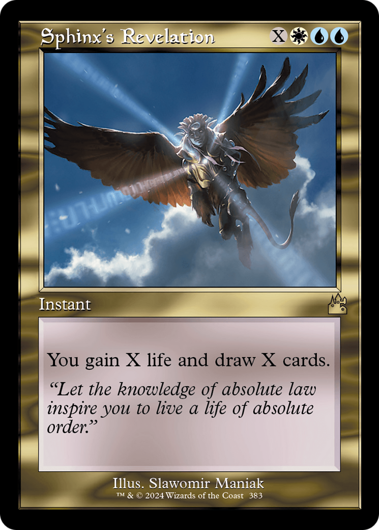 Sphinx's Revelation (Retro Frame) [Ravnica Remastered] | Anubis Games and Hobby