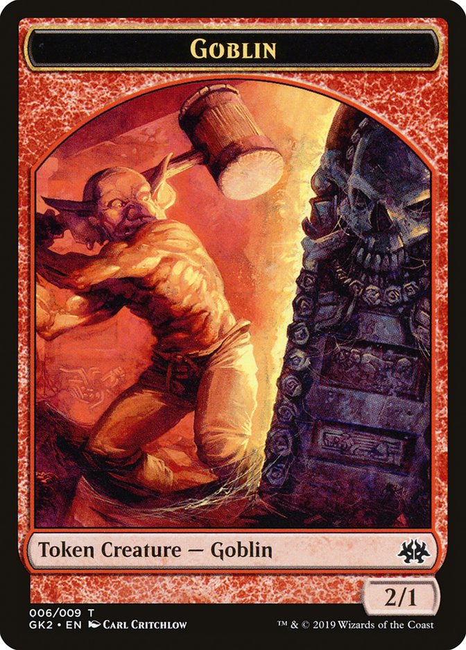 Dragon // Goblin Double-Sided Token [Ravnica Allegiance Guild Kit Tokens] | Anubis Games and Hobby