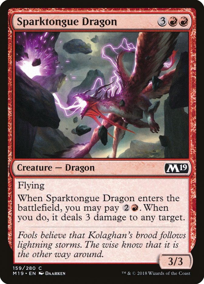 Sparktongue Dragon [Core Set 2019] | Anubis Games and Hobby