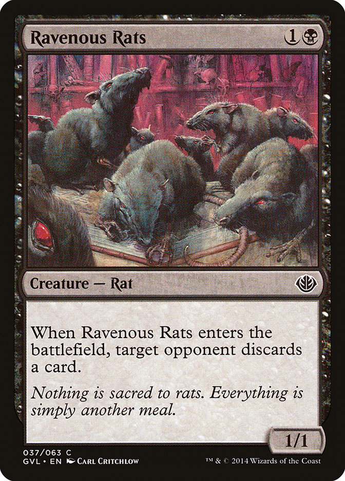 Ravenous Rats (Garruk vs. Liliana) [Duel Decks Anthology] | Anubis Games and Hobby