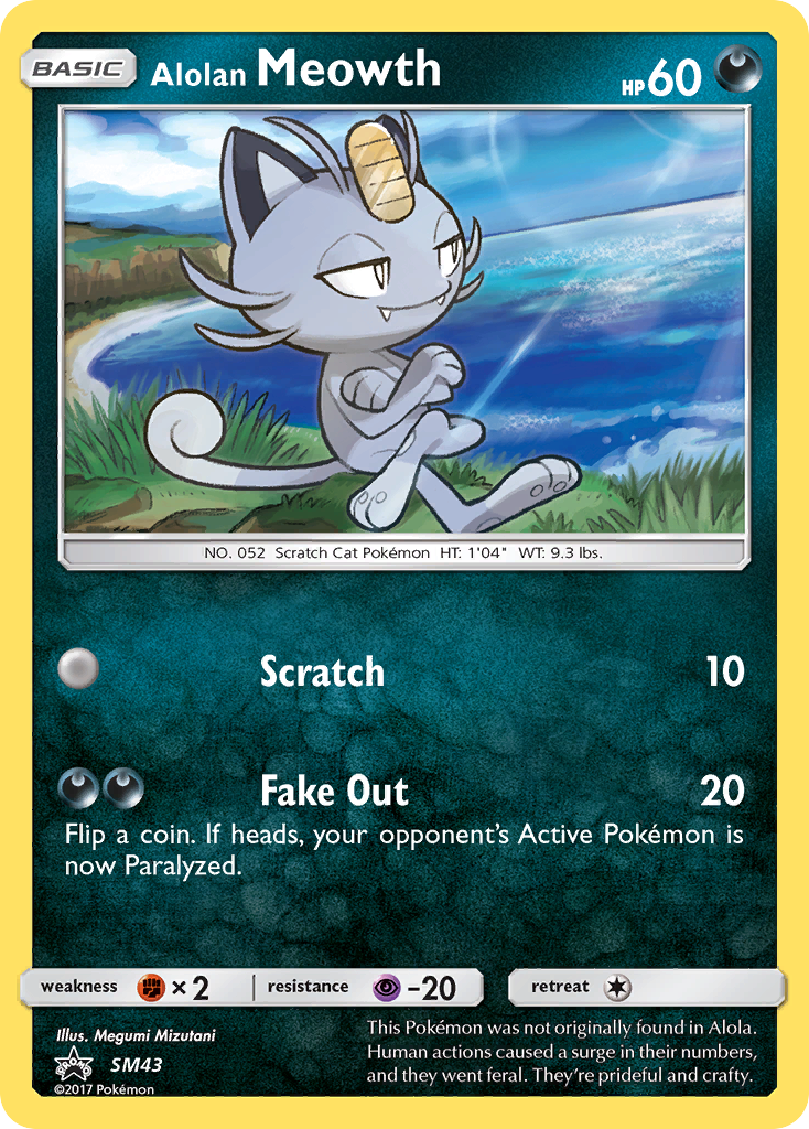 Alolan Meowth (SM43) [Sun & Moon: Black Star Promos] | Anubis Games and Hobby