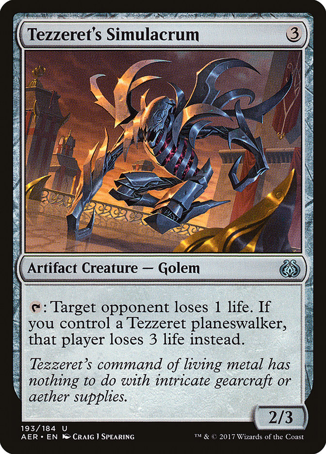 Tezzeret's Simulacrum [Aether Revolt] | Anubis Games and Hobby