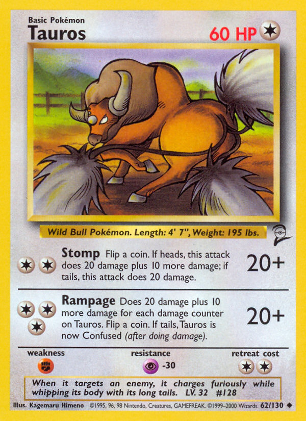 Tauros (62/130) [Base Set 2] | Anubis Games and Hobby