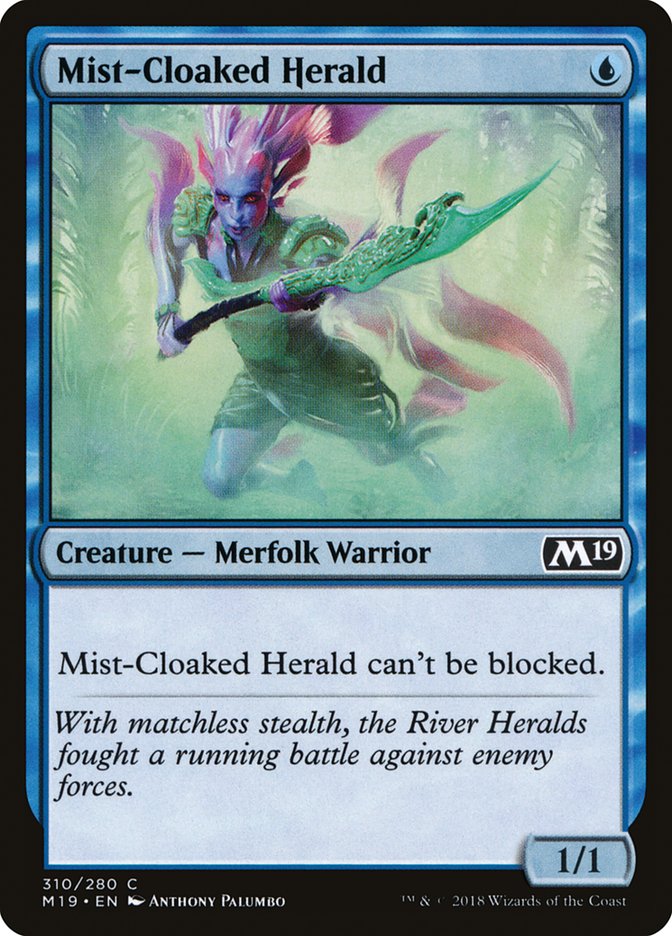 Mist-Cloaked Herald [Core Set 2019] | Anubis Games and Hobby
