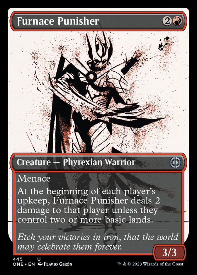 Furnace Punisher (Showcase Ichor Step-and-Compleat Foil) [Phyrexia: All Will Be One] | Anubis Games and Hobby