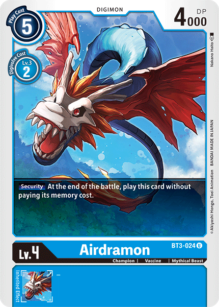 Airdramon [BT3-024] [Release Special Booster Ver.1.5] | Anubis Games and Hobby