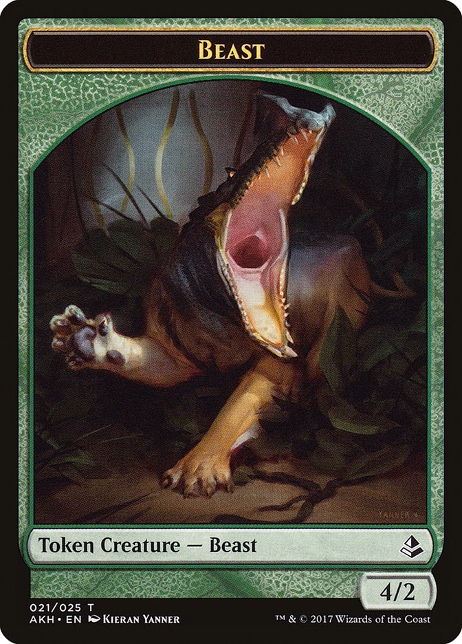 Beast Token [Amonkhet Tokens] | Anubis Games and Hobby