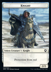 Zombie Knight // Knight Double-Sided Token [Dominaria United Commander Tokens] | Anubis Games and Hobby