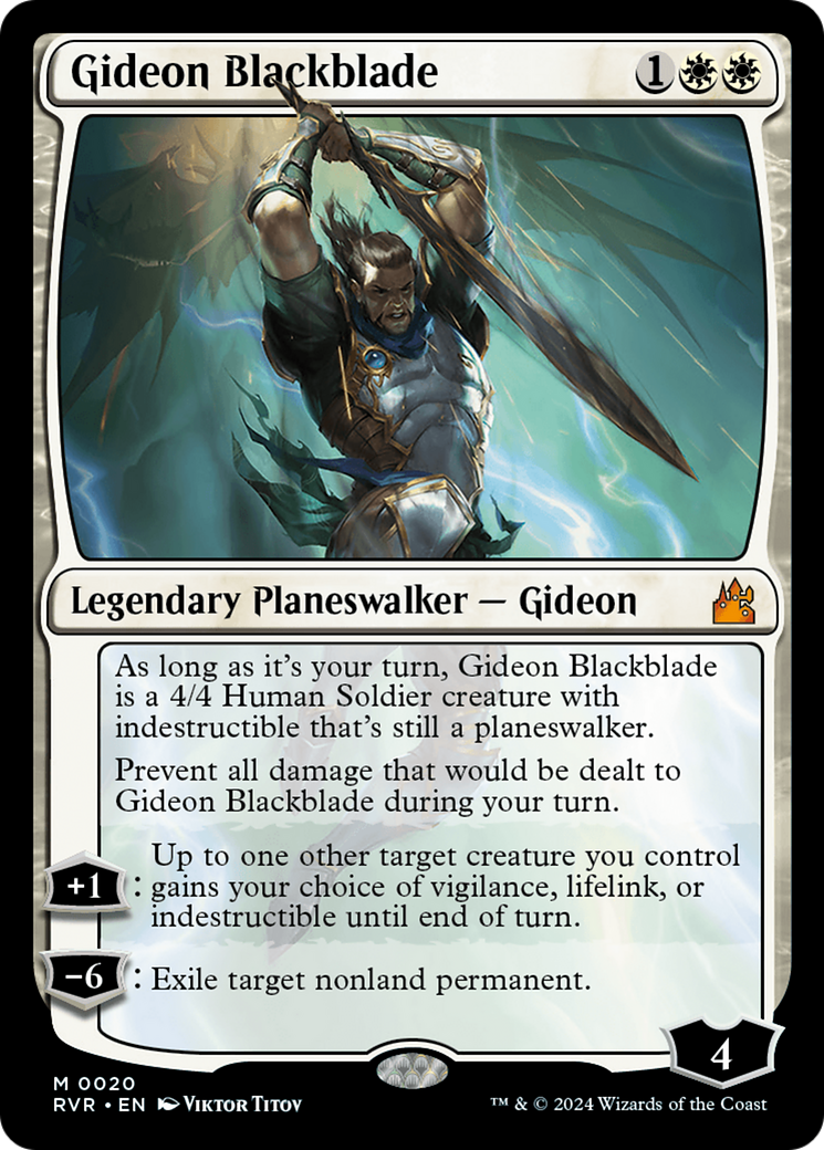 Gideon Blackblade [Ravnica Remastered] | Anubis Games and Hobby