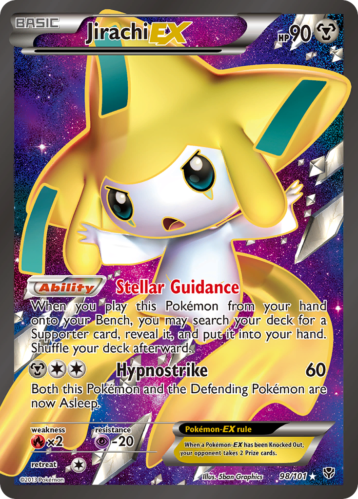 Jirachi EX (98/101) [Black & White: Plasma Blast] | Anubis Games and Hobby