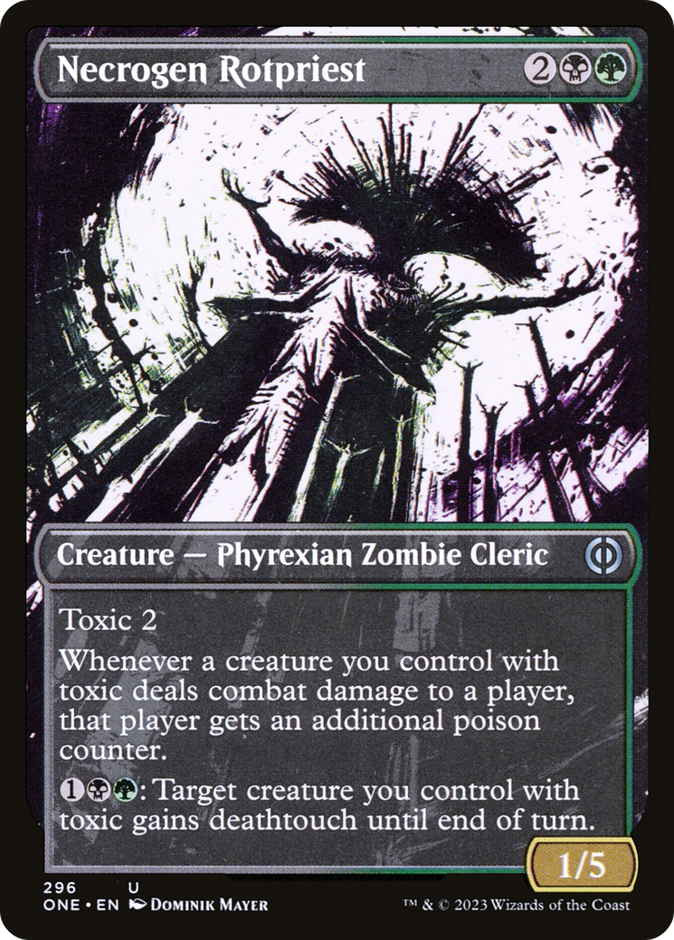Necrogen Rotpriest (Borderless Ichor) [Phyrexia: All Will Be One] | Anubis Games and Hobby