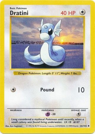 Dratini (26/102) [Base Set Shadowless Unlimited] | Anubis Games and Hobby