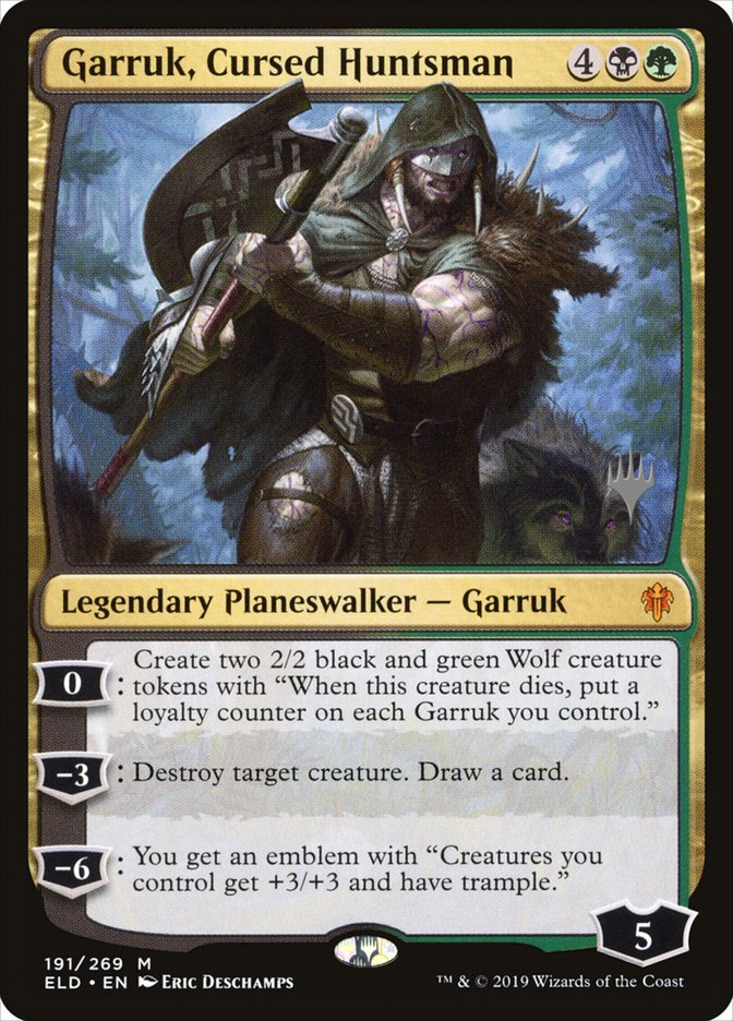 Garruk, Cursed Huntsman (Promo Pack) [Throne of Eldraine Promos] | Anubis Games and Hobby